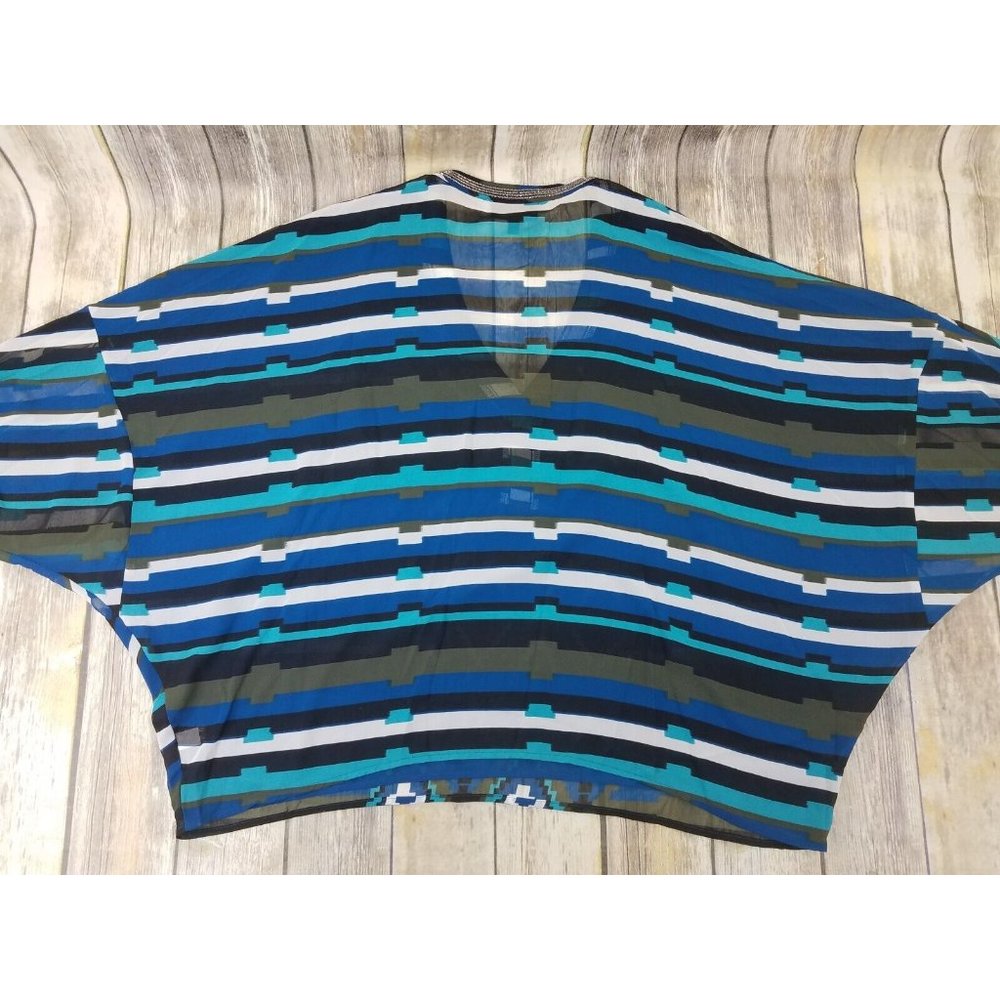 Lane Bryant Womens Blouse Top Plus Size 18/20 Sheer Short Sleeves V-neck Casual - Picture 11 of 12